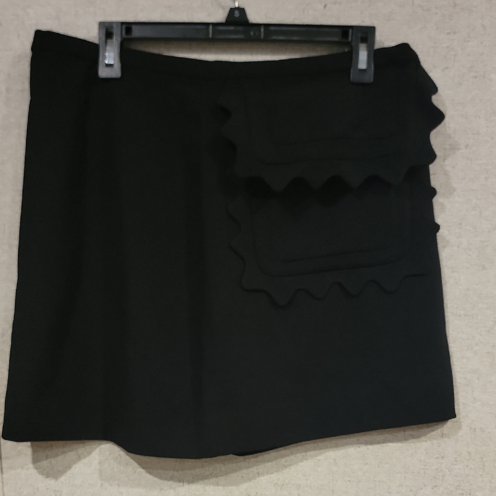 Victoria Beckham for Target Black Mini Skirt with Scalloped Pocket
